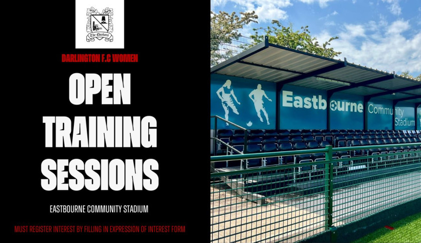 Open training sessions for Darlington FC Women