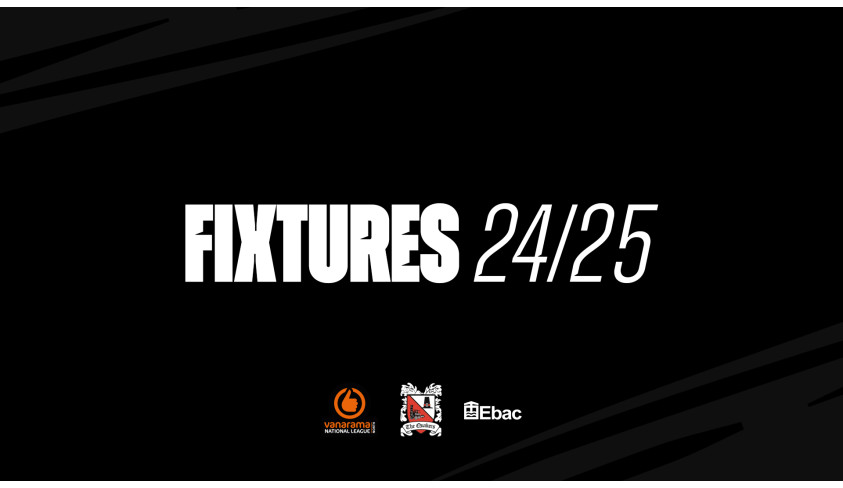 Fixtures for season 2024-25