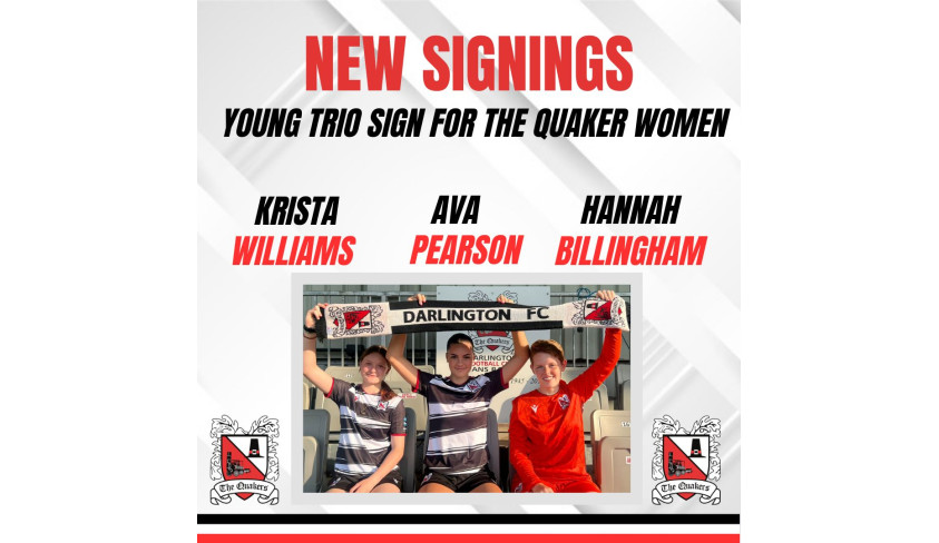 Three new signings for the women's team