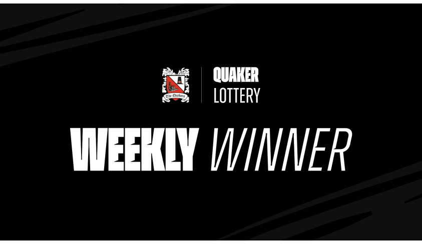 Darlington FC Lottery Weekly winner