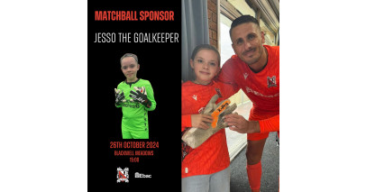 Thanks to our matchball sponsor, Jesso the goalkeeper