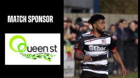 Thanks to our match sponsor: Queen Street Shopping Centre