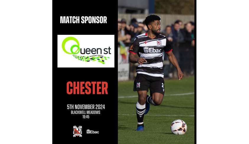 Thanks to our match sponsor: Queen Street Shopping Centre