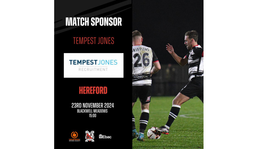 Thanks to our match sponsor: Tempest Jones