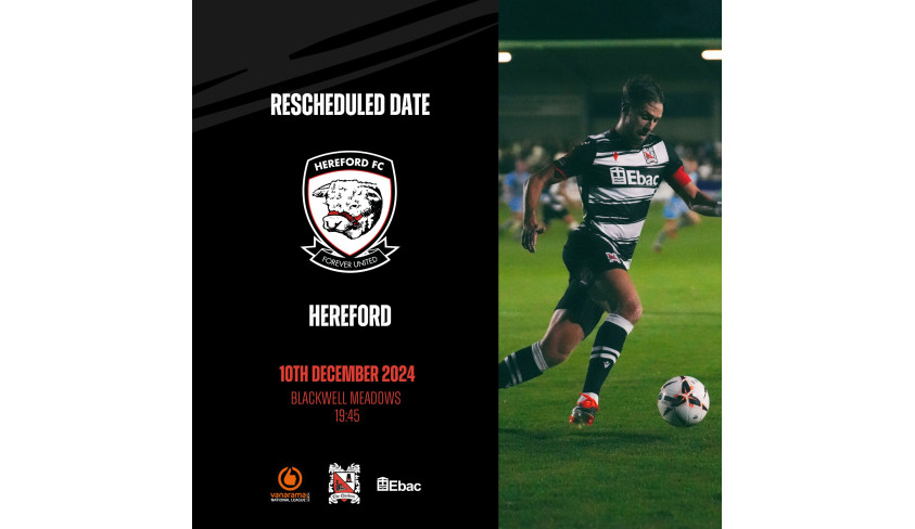 New date for the Hereford game