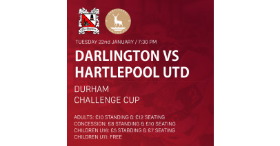 Last day for tickets for Darlington v Hartlepool -- 4pm deadline today