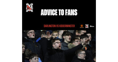 Kidderminster v Darlington: Advice to fans