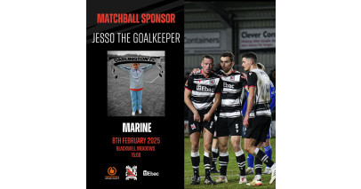 Thanks to our matchball sponsor: Jesso the goalkeeper