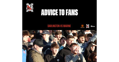 Darlington v Marine: Advice to fans