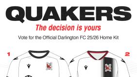 Vote for the Darlington FC home shirt for the 2025/26 season!