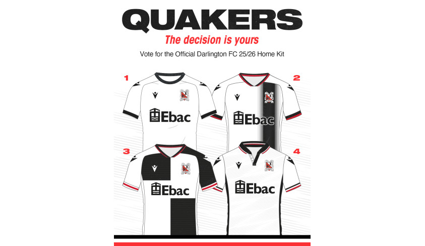 Vote for the Darlington FC home shirt for the 2025/26 season!