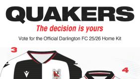Darlington FC Home Kit 25/26 vote — the final