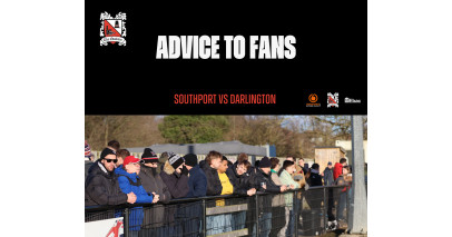 Southport v Darlington: Advice to fans