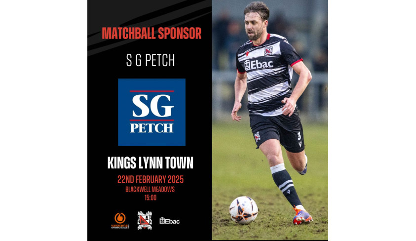 Thanks to our matchball sponsor: SG Petch