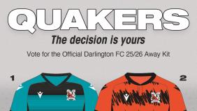 Vote for the Darlington FC away kit for season 2025-26!