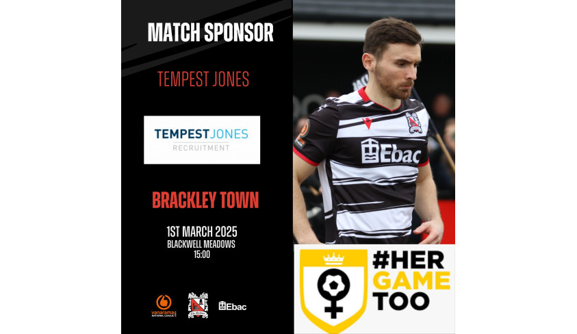 Thanks to our match sponsors: Tempest Jones