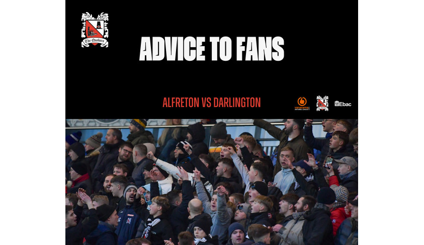 Alfreton v Darlington: Advice to fans