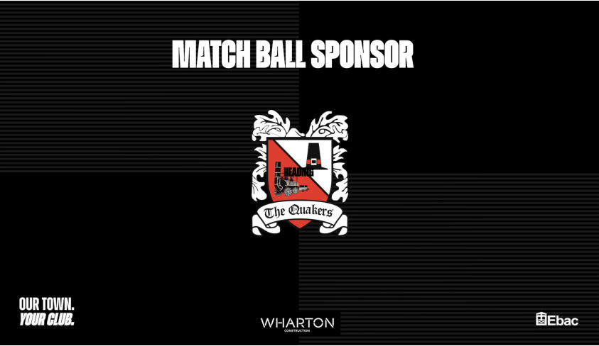 Be the matchball sponsor of a Darlington FC game!