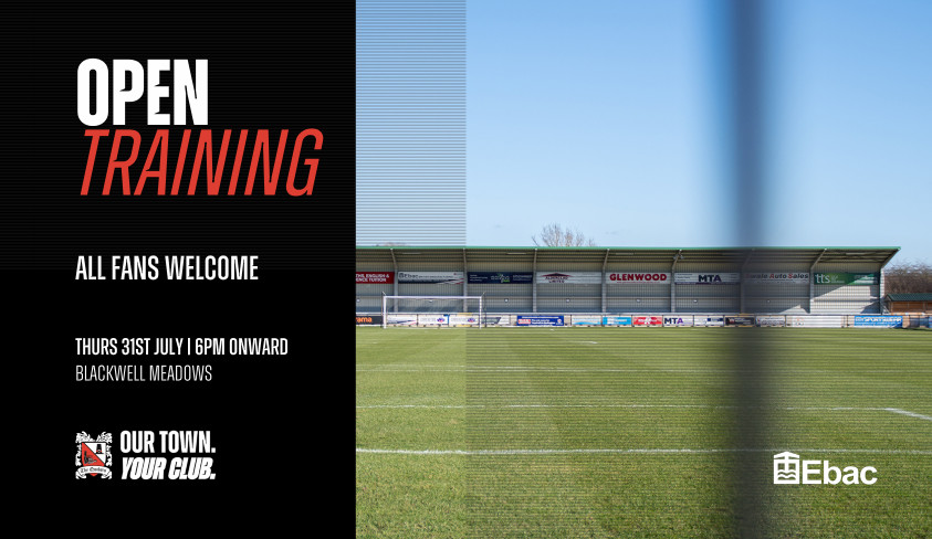 Open Training Session and Squad Photo Night – Thursday 31st July