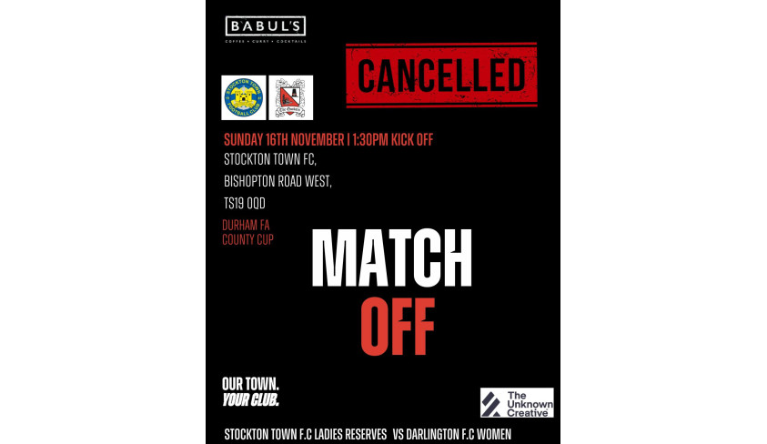 Women's County Cup match postponed